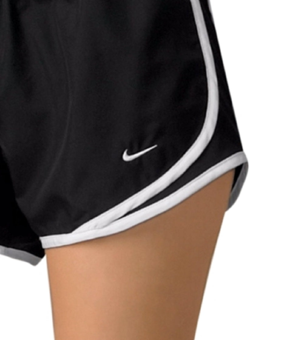 Shorts de corrida Nike Dri Fit Tempo feminino, preto, tamanho médio