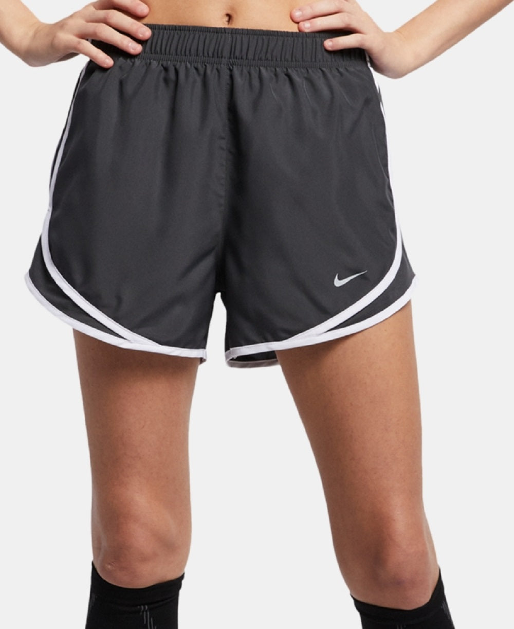 Shorts de corrida Nike Dri Fit Tempo feminino, preto, tamanho médio