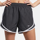 Shorts de corrida Nike Dri Fit Tempo feminino, preto, tamanho médio