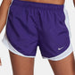 Shorts de corrida Nike Dry Tempo feminino, roxo, tamanho extrapequeno