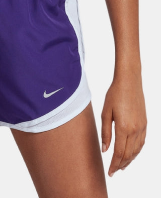 Shorts de corrida Nike Dry Tempo feminino, roxo, tamanho extrapequeno
