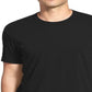 Camiseta masculina James Perse com gola redonda, preta, tamanho 2
