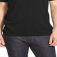 Camiseta masculina James Perse com gola redonda, preta, tamanho 2