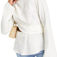 Topshop Premium Draped Bell Sleeve Top in Ivory, Size 8 Us