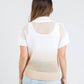 J. Society - Women's Mesh Ombre Zip Cap Sleeve Sweater