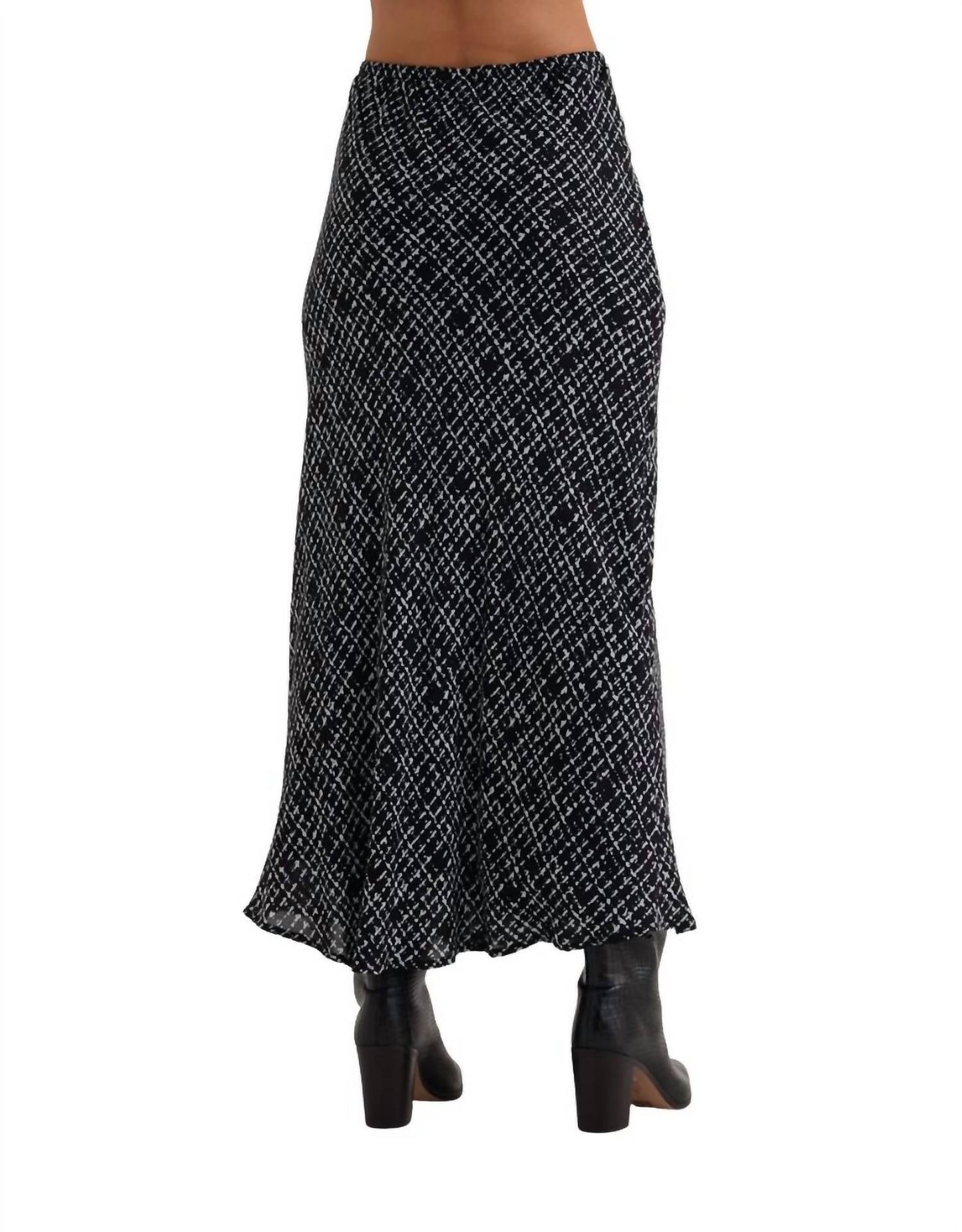 Bella Dahl - Bias Skirt With Tie Grid Print