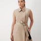 GSTQ Sleeveless Trench Coat Brown M