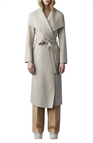 Casaco de lã creme Mackage feminino tamanho X-S