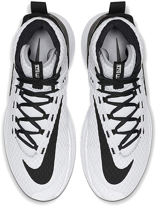 Tênis de basquete Nike Zoom Rize TB masculino, branco/preto