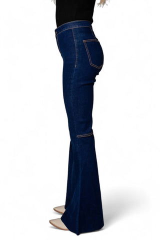 Buddylove - Calça jeans flare de cintura alta Moonshine