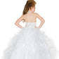 Mac Duggal - GIRLS BEADED RUFFLED GOWN