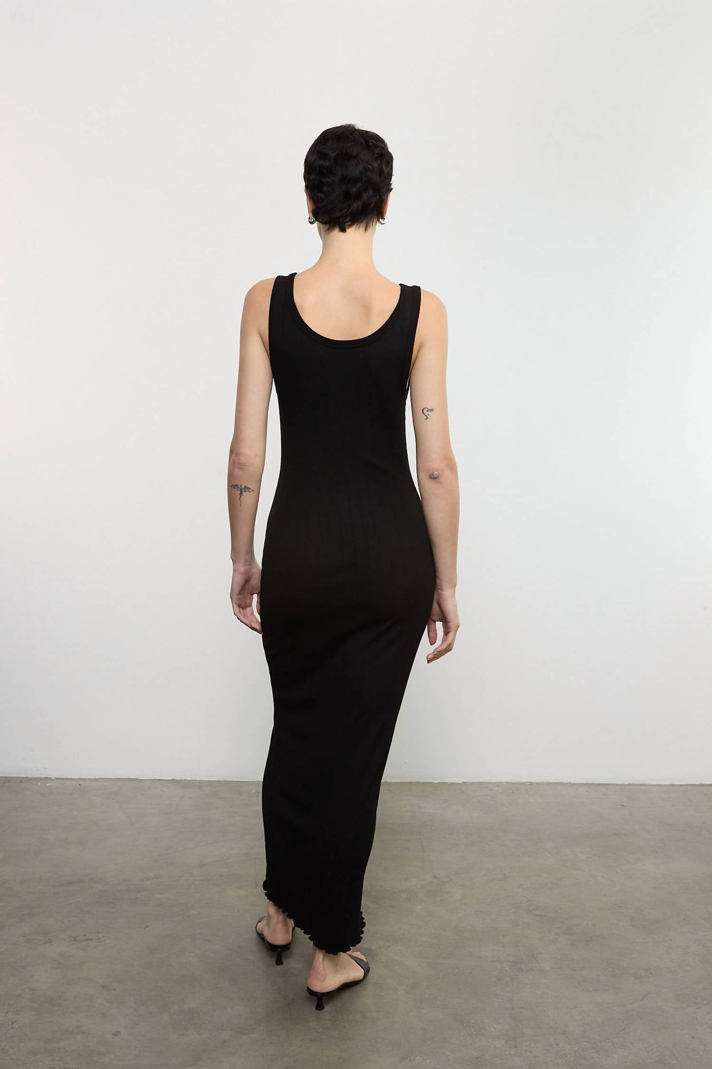 Enza Costa - LETTUCE EDGE BOATNECK DRESS