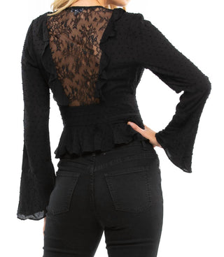 Blue Life - Blusa de manga comprida com decote em V Prince