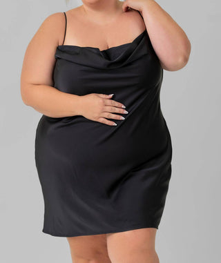 Good American - SATIN MINI SLIP DRESS