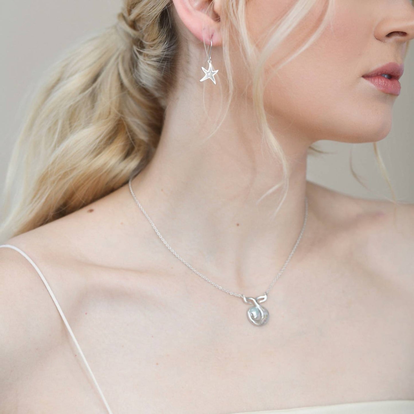 Dune Jewelry - Delicate Starfish Shaped Drop Earrings