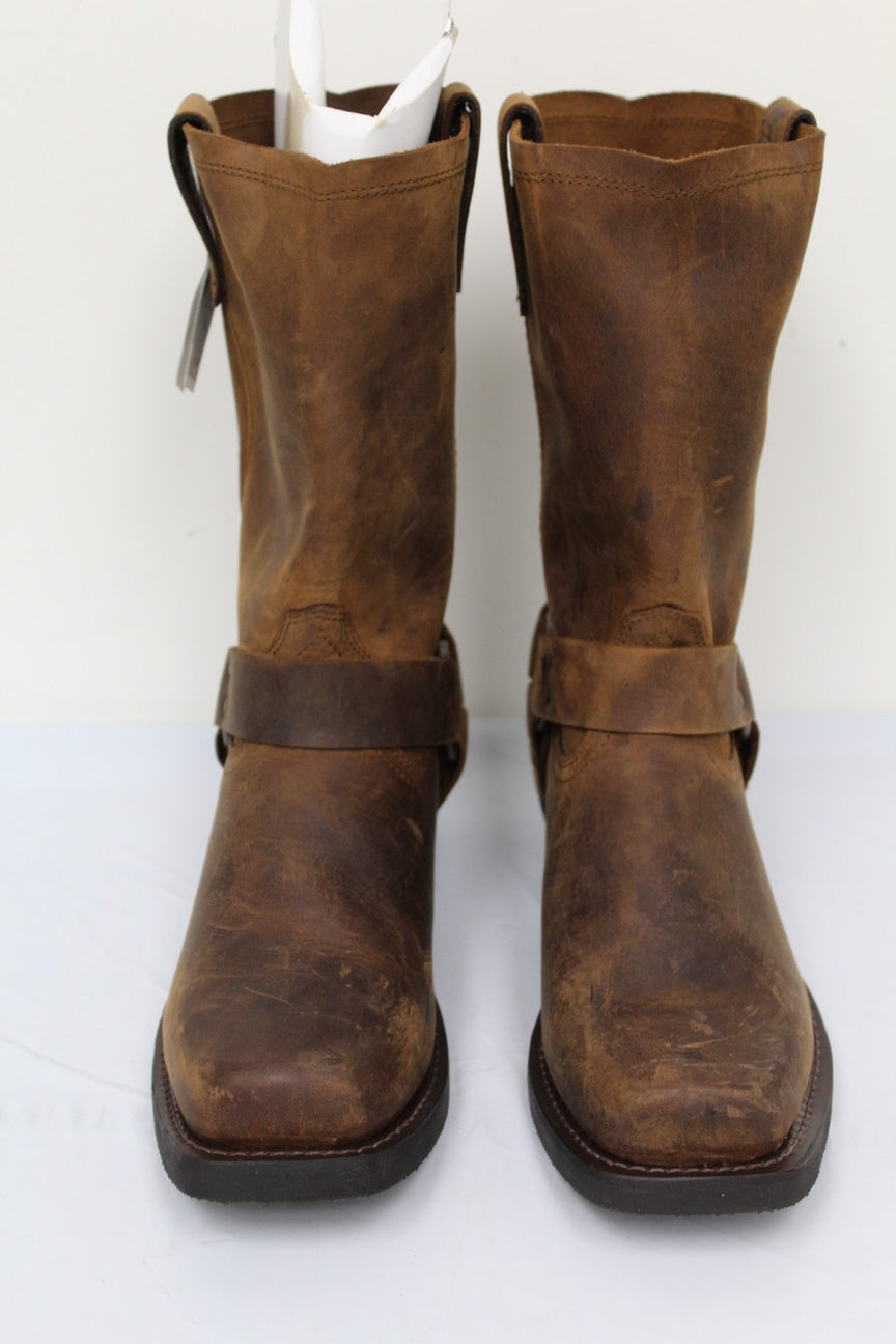 Bota masculina Dean de couro legítimo, calçado masculino marrom, tamanho 10