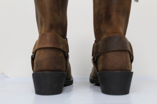 Bota masculina Dean de couro legítimo, calçado masculino marrom, tamanho 10