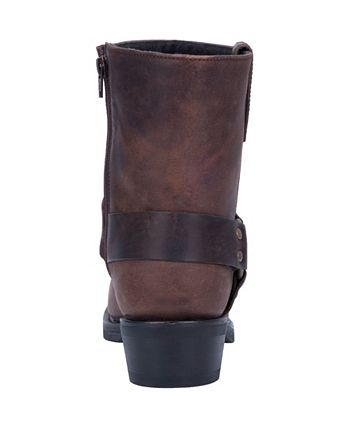 Bota masculina Dingo de couro legítimo marrom, tamanho 10,5 m