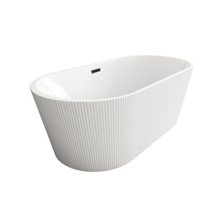 67 Inch Bathtub in Glossy White with Black Trim