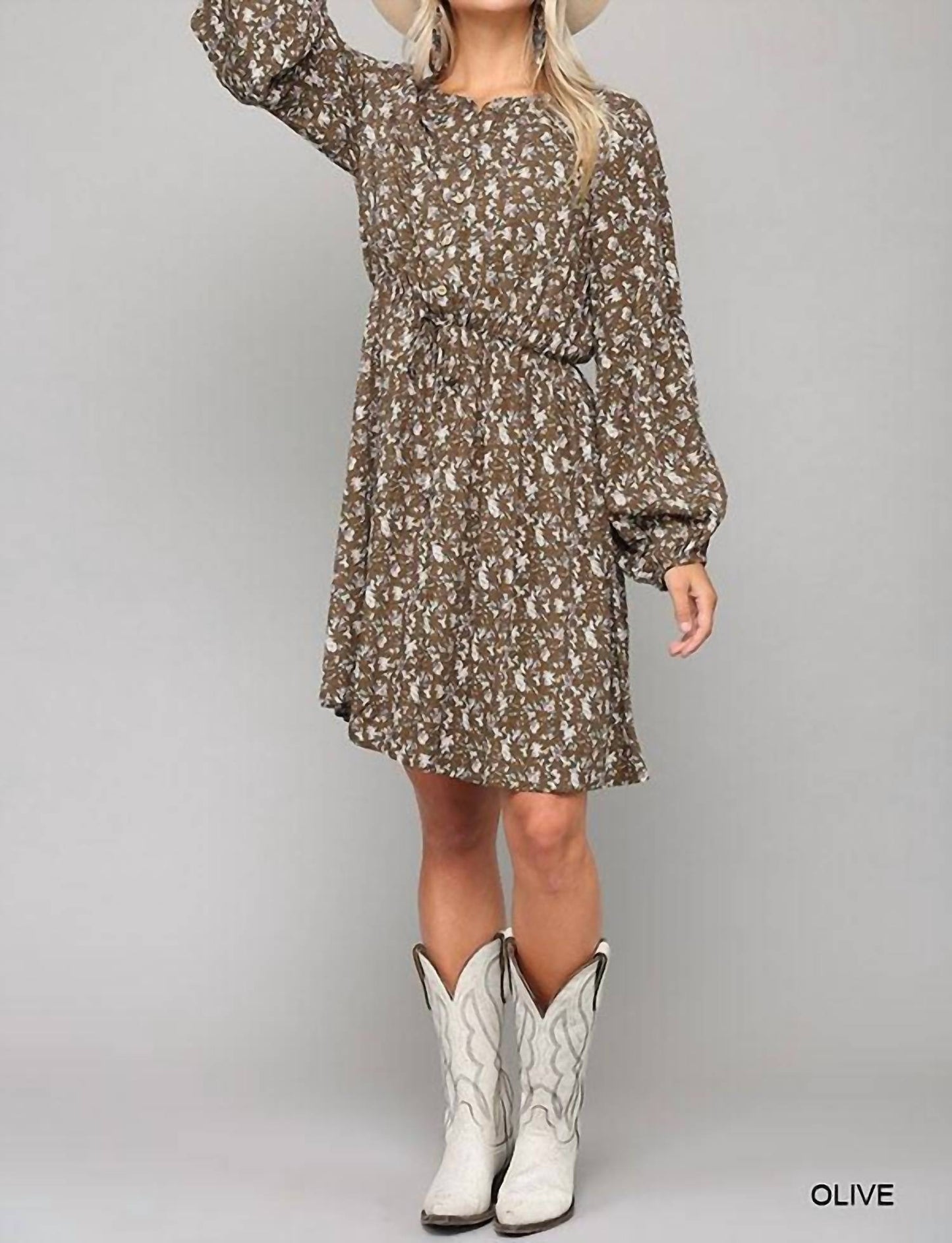 Gigio - Ditsy Floral Button Down Dress