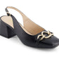 Andrea - Women's Slingback Pumps With Square Toe