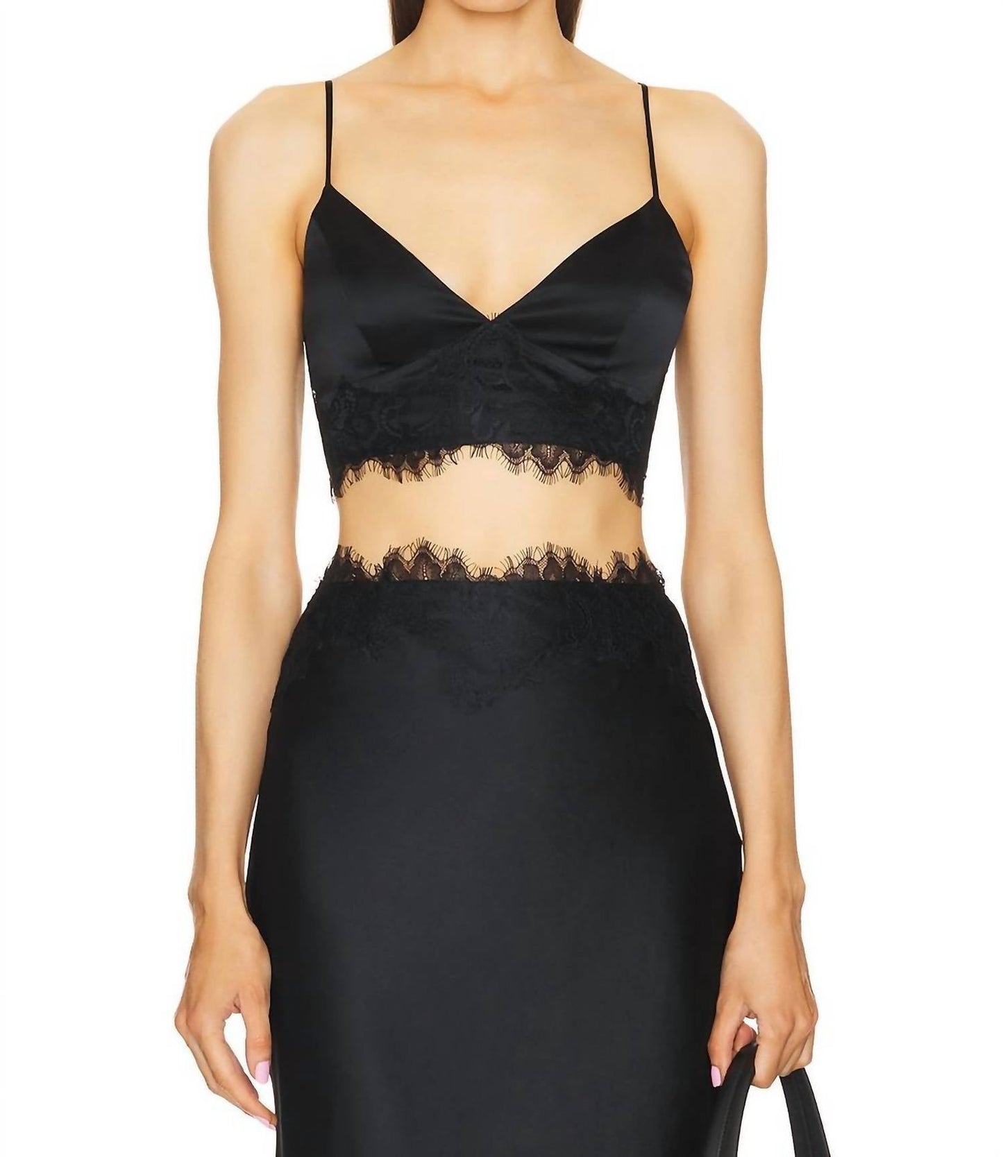 L'Agence - Kelvis Lace Trim Bra Top
