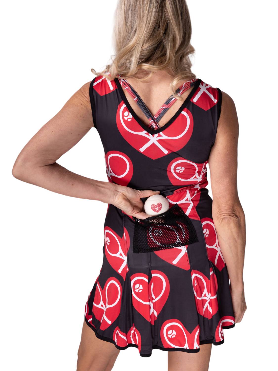 Love Love Tennis - Limited Heart Rackets On Angelina Dress