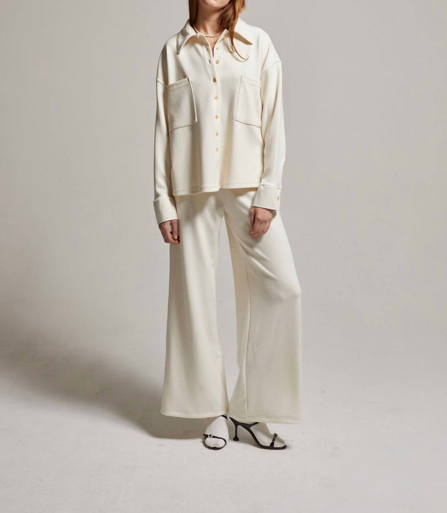 Asher - Cassie Interlock Wide Leg Pants