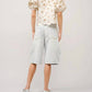 Blue B - METALLIC EMBROIDERED TIE FRONT SCALLOP HEM TOP