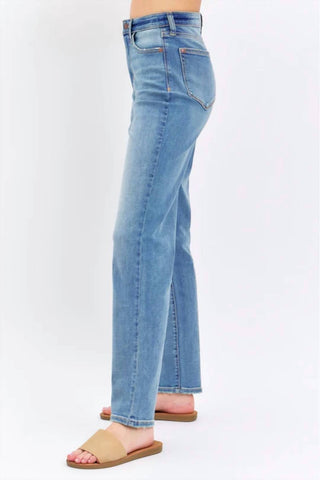 Judy Blue - Calça jeans reta de cintura alta média
