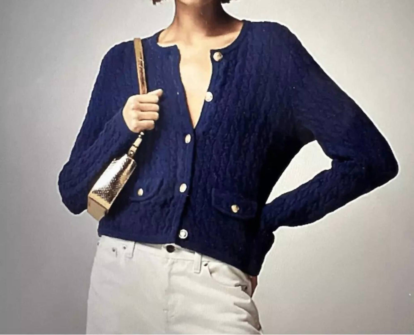 J.Crew - Odette Cable-knit Sweater Lady Jacket