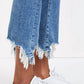 7 For All Mankind - High Waist Slim Kick With Long Side Hem And Destroy Jeans