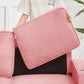 Modern Snowfleece Fabric 3 Seater Sofa With Cup Holder