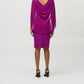Joseph Ribkoff - Chiffon Overlay V-neck Sheath Dress