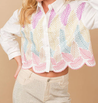 Blue B - Aurora Metallic Embroidery Shirt