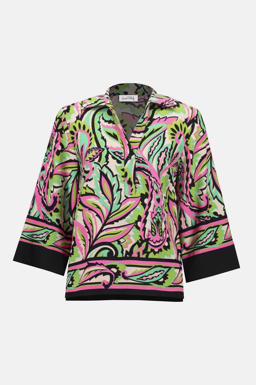 Joseph Ribkoff - Woven Paisley Print Boxy Top