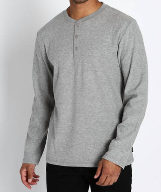 Jachs New York - Henley de manga comprida com waffle escovado