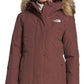 Parka feminina Fill Power Down The North Face, roxa, tamanho grande