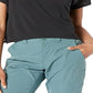Camiseta feminina The North Face de manga curta com costas cruzadas, preta, tamanho X-S