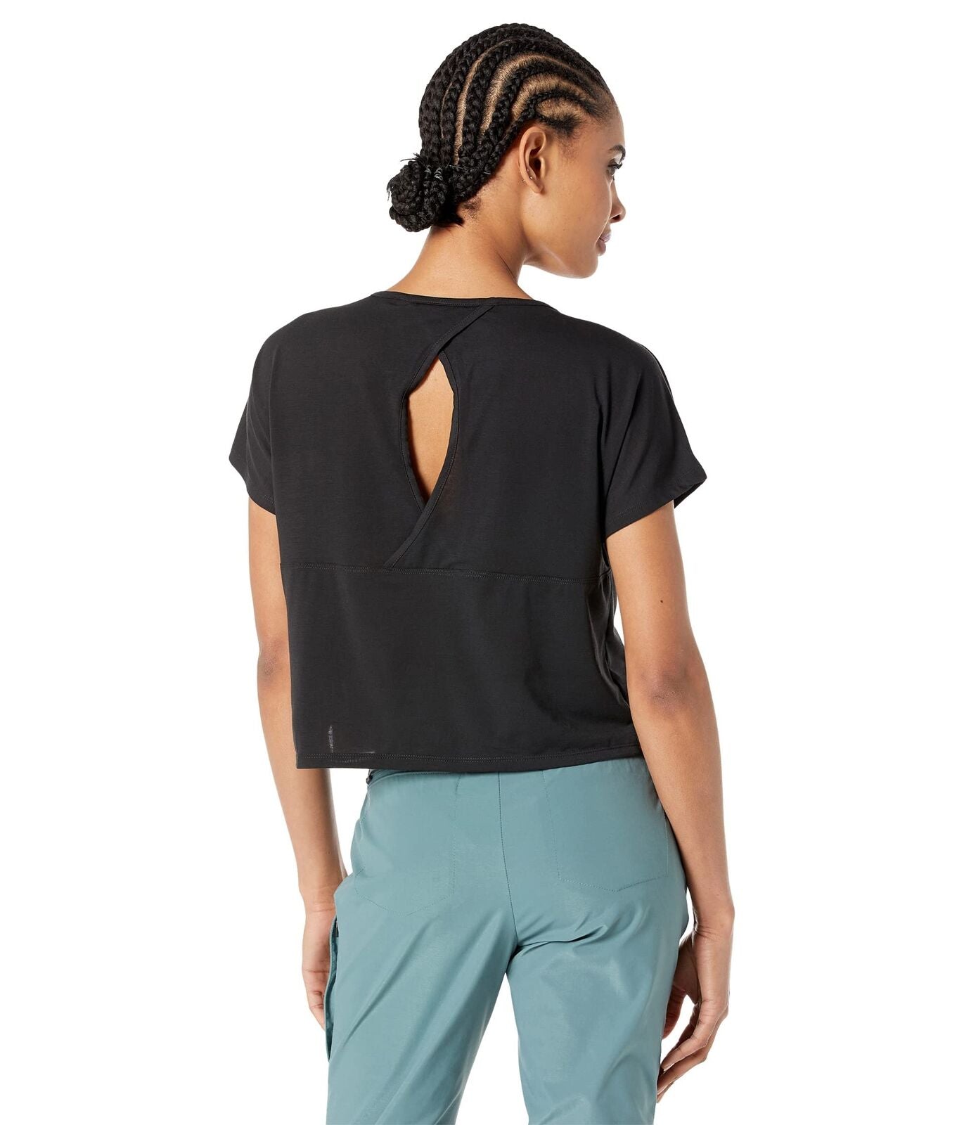 Camiseta feminina The North Face Wander Crossback preta, tamanho grande