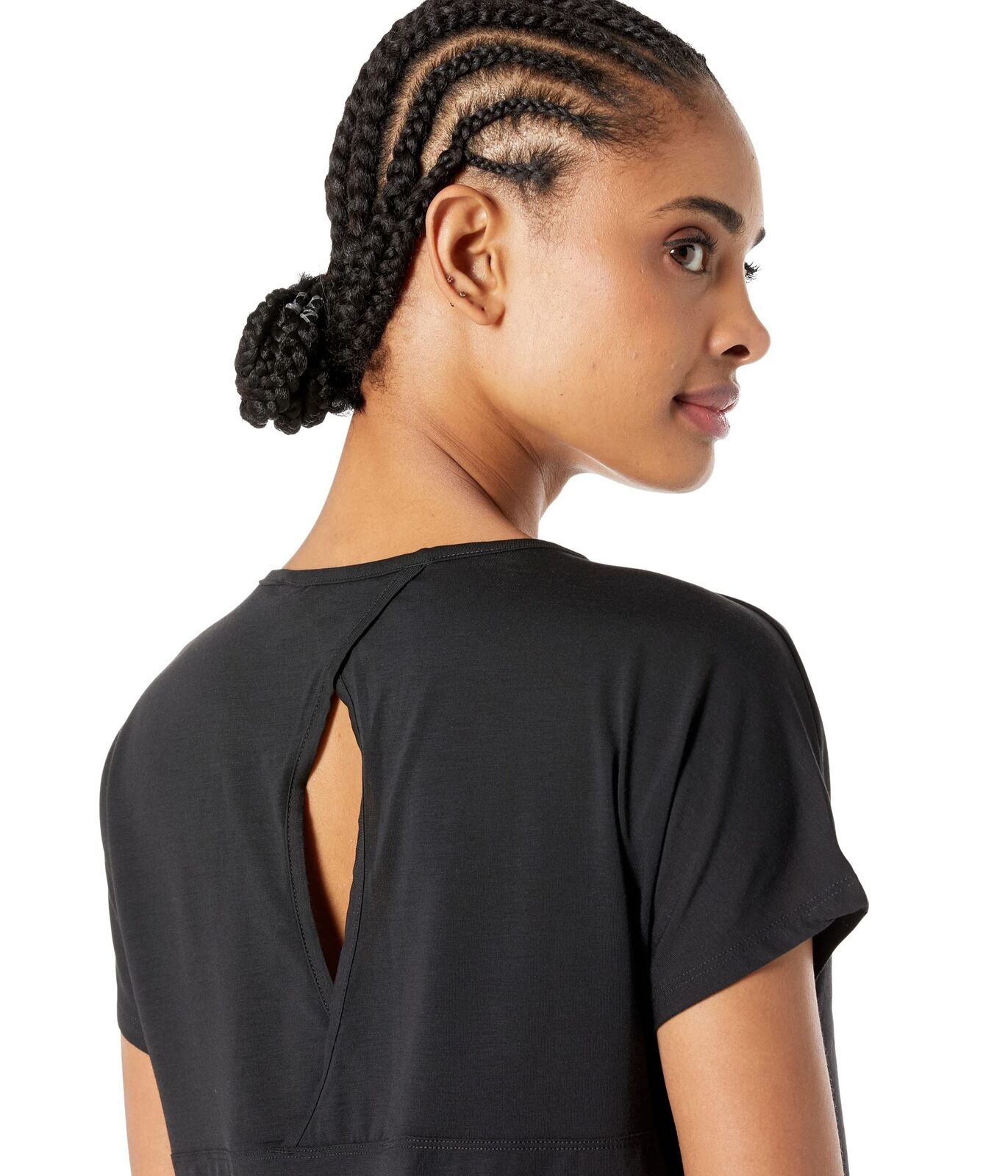 Camiseta feminina The North Face Wander Crossback preta, tamanho grande