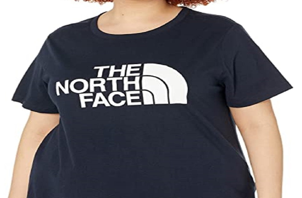 Camiseta feminina de algodão The North Face Half Dome manga curta azul tamanho 3X