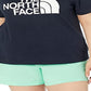 Camiseta feminina de algodão The North Face Half Dome manga curta azul tamanho 3X