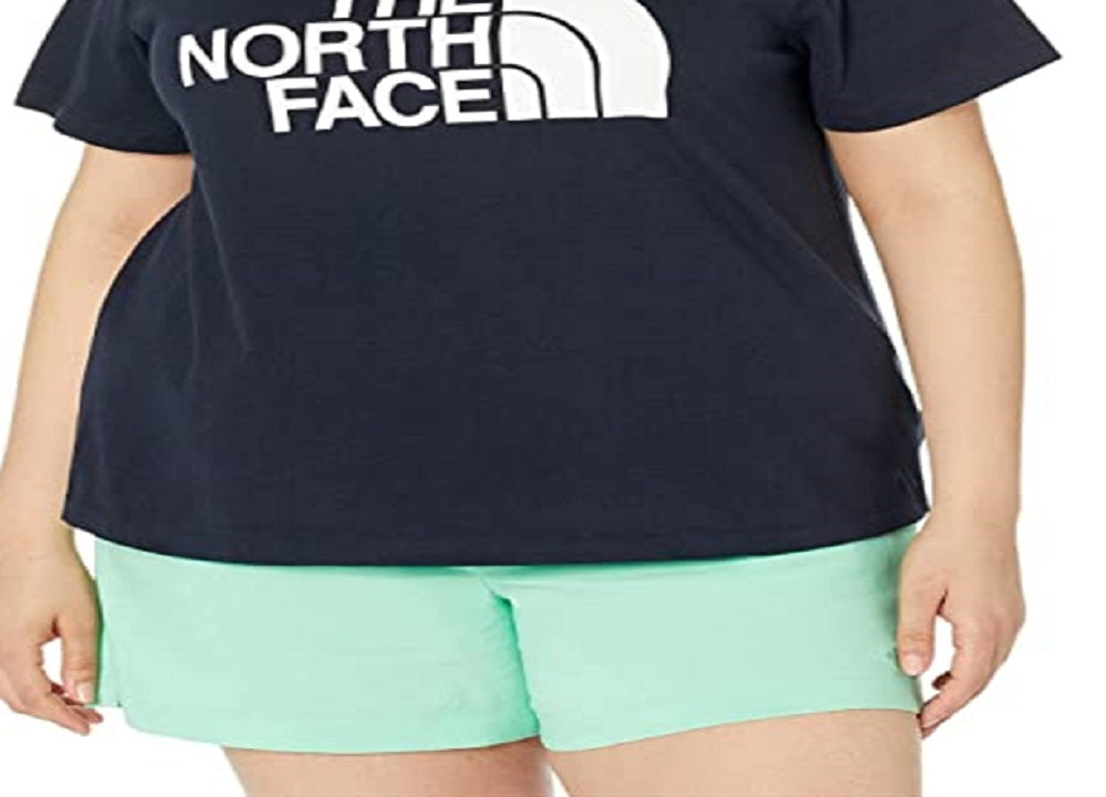 Camiseta feminina de algodão The North Face Half Dome manga curta azul tamanho 3X