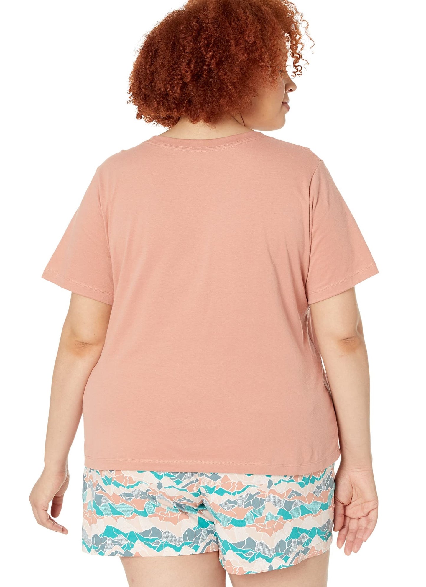 Camiseta feminina de algodão Half Dome The North Face, manga curta, rosa, tamanho 2X