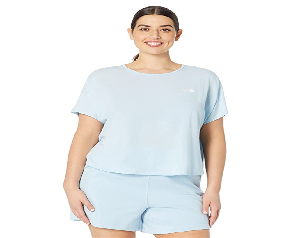The North Face Wander Cross Back Manga Curta Feminina Azul Tamanho 1X