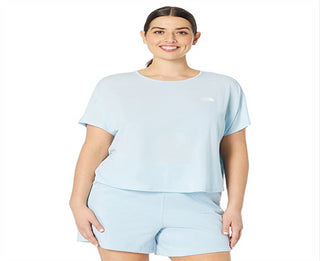 The North Face Wander Cross Back Manga Curta Feminina Azul Tamanho 1X