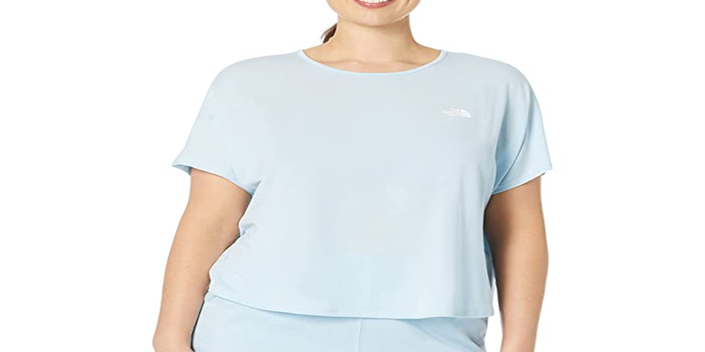 The North Face Wander Cross Back Manga Curta Feminina Azul Tamanho 1X