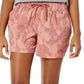 Shorts Classe V estampados femininos The North Face, rosa, tamanho grande