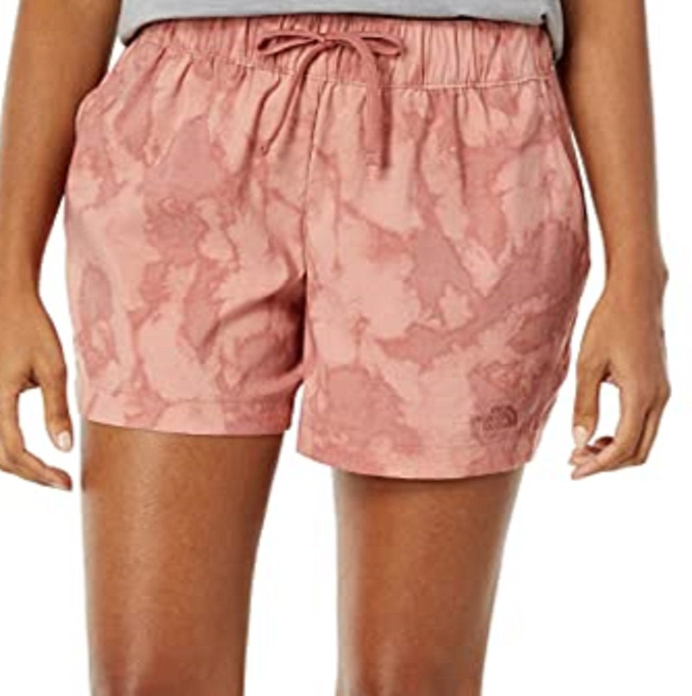 Shorts Classe V estampados femininos The North Face, rosa, tamanho grande